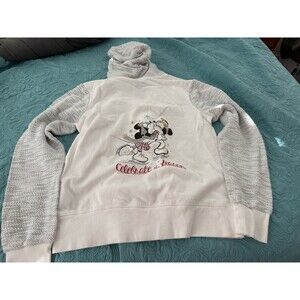 Disney Parks Celebrate The Season Holiday Zippered Hoodie Mickey Minnie Large